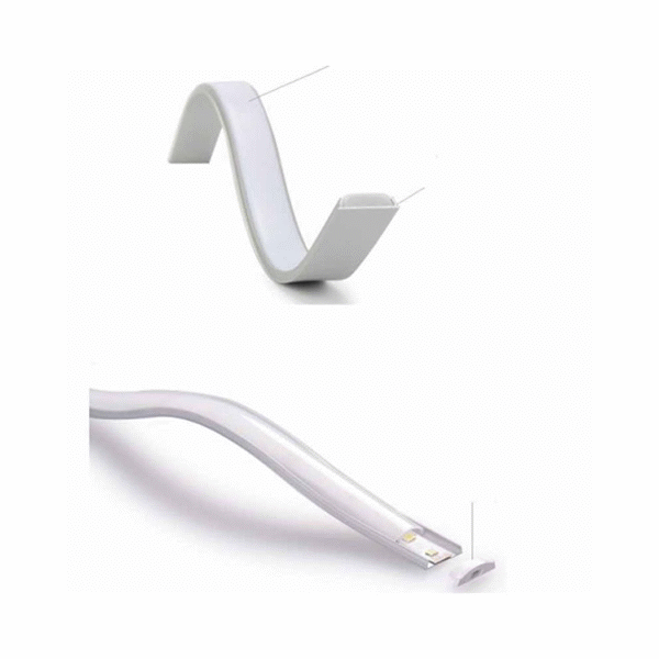 Profilo in alluminio per striscia led, pieghevole, (2 Metri)