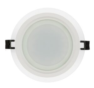 Pannello led in vetro da incasso rotondo 18W 4200K IP44 luce neutra