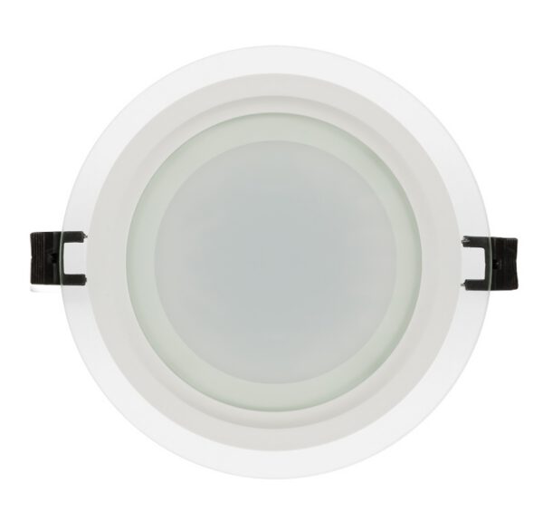 Pannello led in vetro da incasso rotondo 18W 4200K IP44 luce neutra