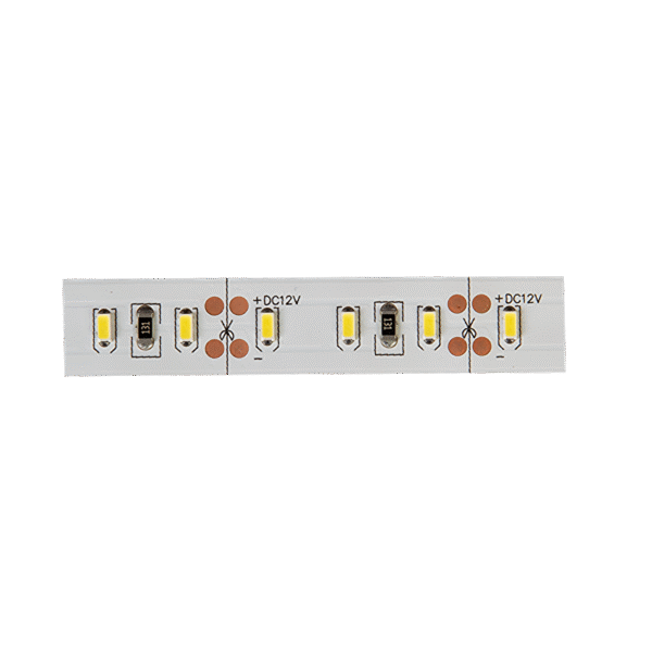 Striscia led 12W/m 12V DC bianca calda 3000K SMD3014